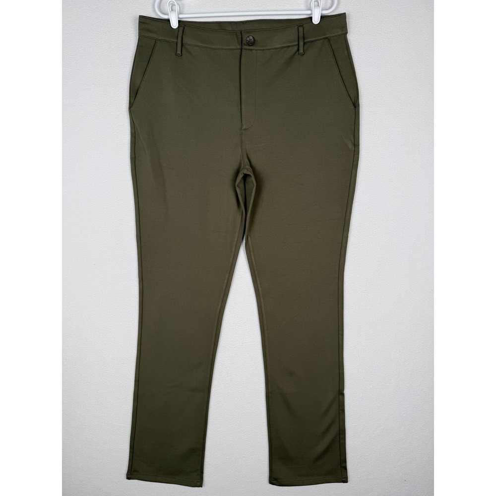 Men's Olive Green Chino Pants - Picture 2 of 10